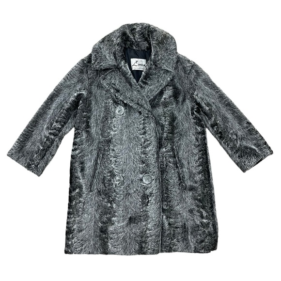 lydia fur Lamb Sheepskin Shearling Vintage Coat Jacket Size: M/L